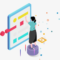 智能办公插画矢量图素材