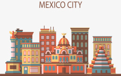 墨西哥城立体效果墨西哥城矢量图高清图片