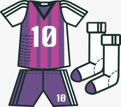 紫色运动服足球运动装备场地素材