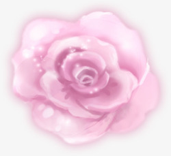手绘粉色艺术星光玫瑰素材