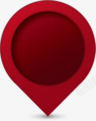 红色圆形指标手绘人物图标图标