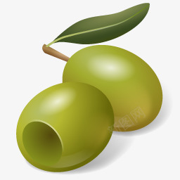 水果橄榄绿色3dfoodicons图标图标