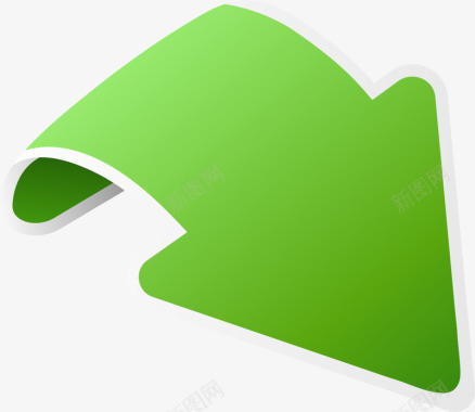 标志图案绿色清新箭头图标图标