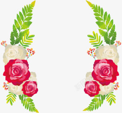 玫瑰花装饰框素材