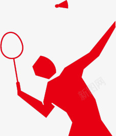 红色羽毛球运动员简易画png免抠素材_88icon https://88icon.com 简易 红色 羽毛球 运动员