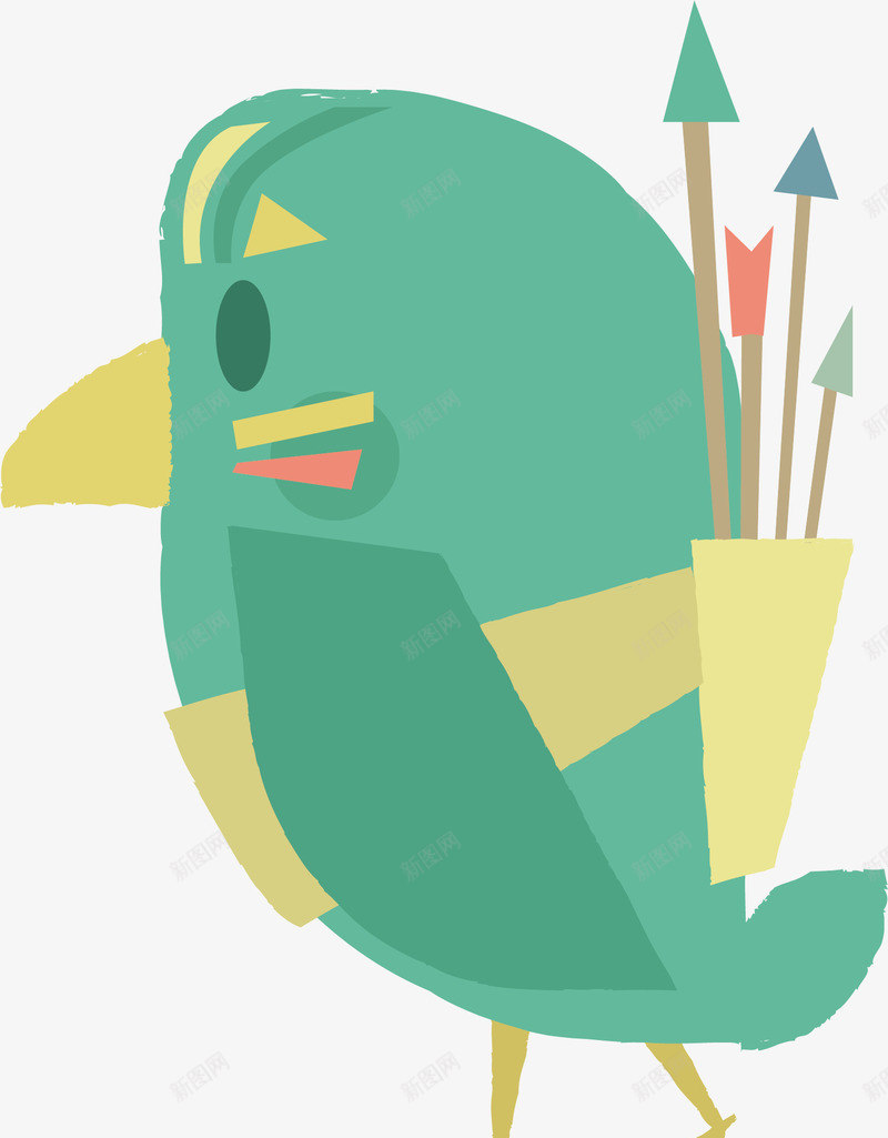 绿色海豚png免抠素材_88icon https://88icon.com 卡通 手绘 海洋生物 绿色海豚 羽毛箭 花纹