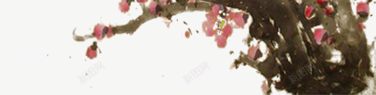 水墨梅花封面png免抠素材_88icon https://88icon.com 封面 梅花 水墨 设计