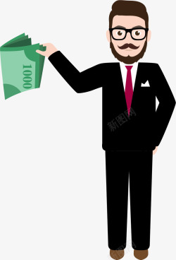 富翁的男士矢量图素材