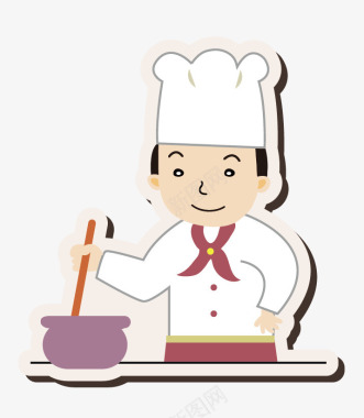 矢量源文件素材卡通厨师图标psd源文件图标