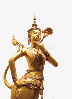 泰国旅行金色石像高清图片