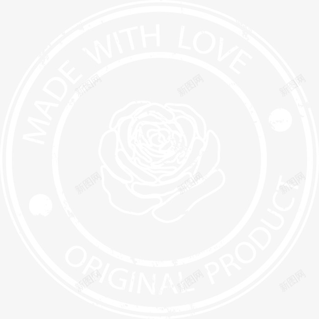 边框徽章png免抠素材_88icon https://88icon.com 印章 手绘图案 玫瑰花 边框