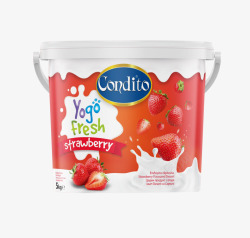 草莓味酸奶包装素材