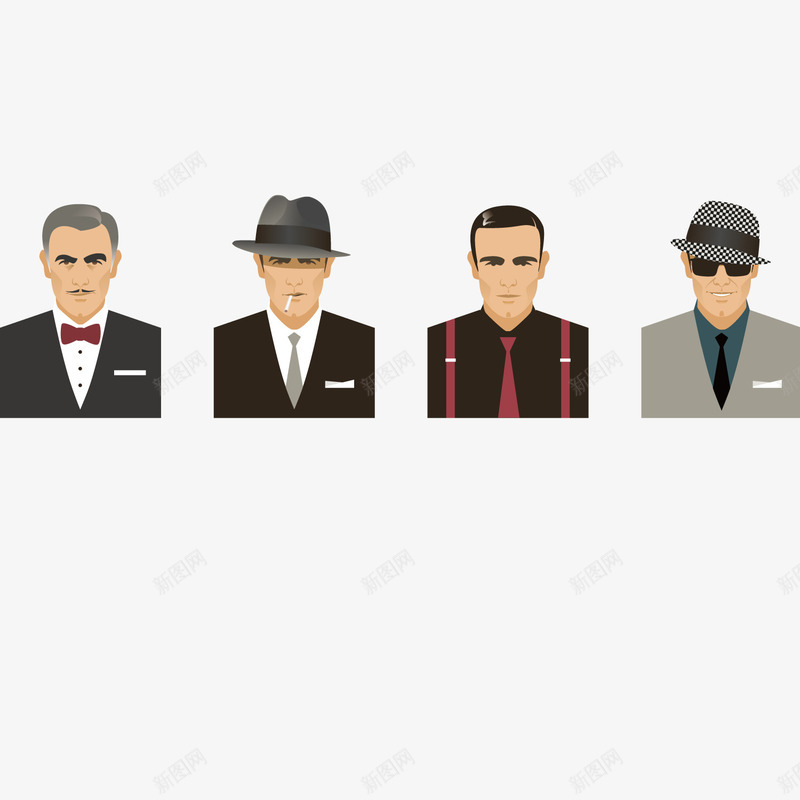 穿西装的男人矢量图ai免抠素材_88icon https://88icon.com 卡通 男人 西装 矢量图