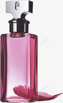 红色瓶子香水实物香水瓶高清图片