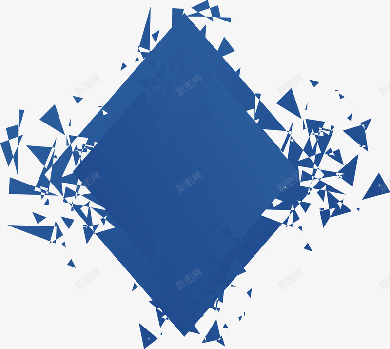 蓝色碎片促销海报矢量图ai免抠素材_88icon https://88icon.com 促销 电商促销 矢量png 节日促销 蓝色碎片 矢量图