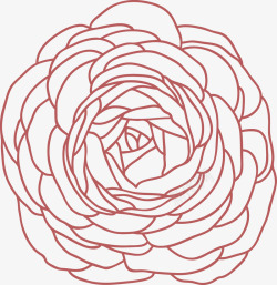 玫瑰花创意线条图素材