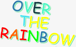 彩虹色创意字母封面素材