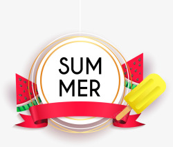 SUMMER英文字牌子素材