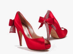 钻石红色高跟鞋素材