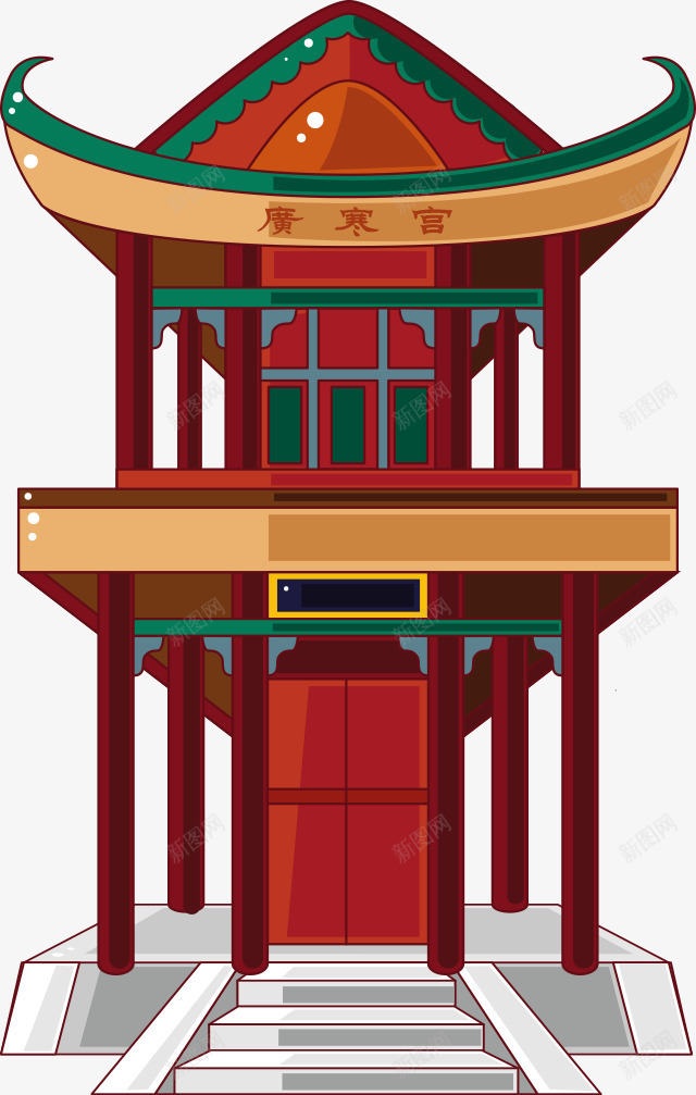 广寒宫png免抠素材_88icon https://88icon.com 中秋 中秋节 八月十五 卡通建筑 广寒宫 建筑 房子