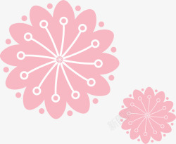 粉色花朵底纹素材
