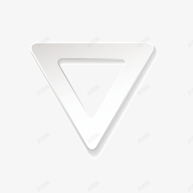 白色商务立体三角形png免抠素材_88icon https://88icon.com 三角型 三角形 商务 白色 立体