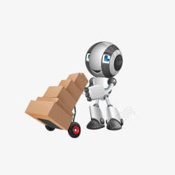 机器人搬货工素材