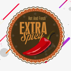 精美辣椒食品标签精美水果标签图标高清图片
