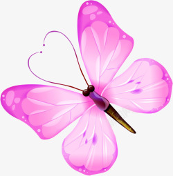 春季粉色蝴蝶装饰素材