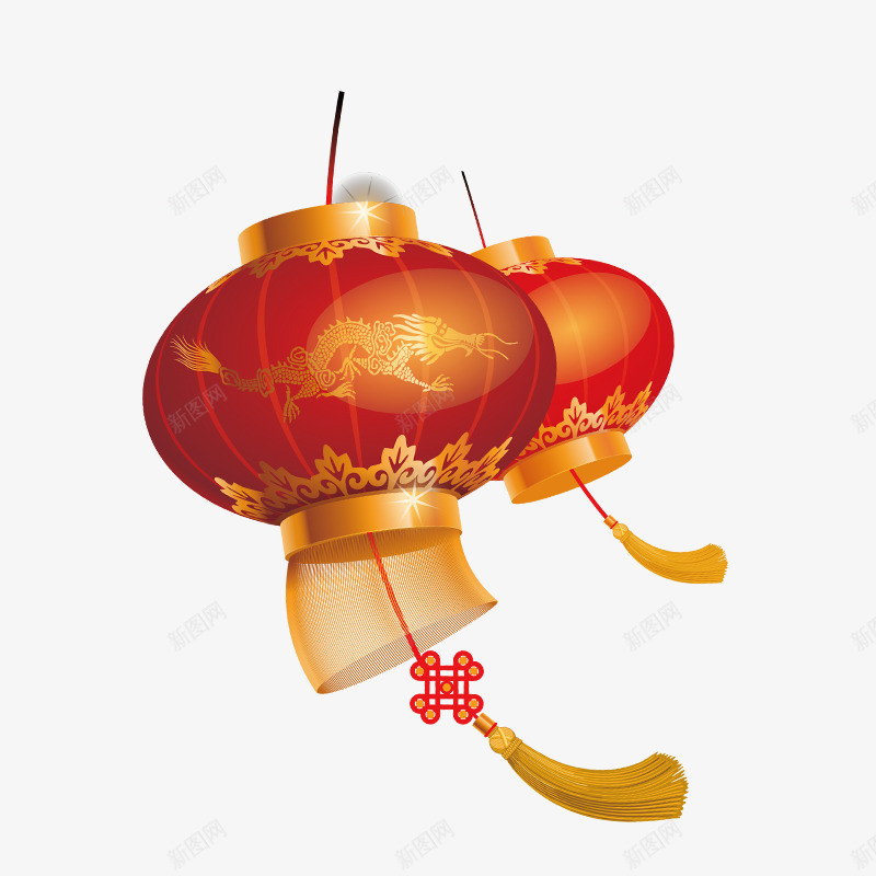 红色灯笼节日元素psd免抠素材_88icon https://88icon.com 中国结 喜庆 平面 挂件 灯笼 红色 节日 花纹