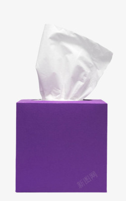 纸巾包装盒紫色包装盒的抽纸巾实物高清图片