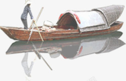海上小船手绘文艺复古海上小船高清图片