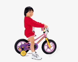骑单车儿童女童骑车高清图片