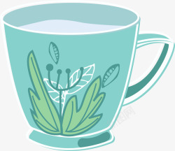 绿杯子下午茶饮品高清图片