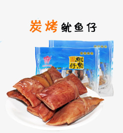 独立包装蟹肉棒鱿鱼仔食品高清图片