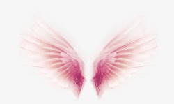 粉色梦幻翅膀装饰图案素材
