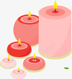 卡通粉红蜡烛香薰素材