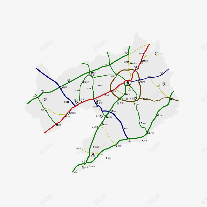 高速公路网地图辽宁省地图png免抠素材_88icon https://88icon.com 地图 辽宁城市地图 辽宁省 辽宁省地图 高清大地图 高速公路网地图