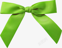 节日装饰绿色蝴蝶结素材