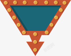 三角形红色标题框素材