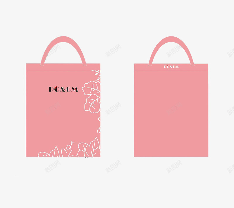 漂亮粉色服装包装袋子psd_88icon https://88icon.com 包装袋 手挽袋 服装包装袋 粉色 色袋子 袋子粉