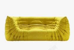 黄色布艺装饰沙发素材