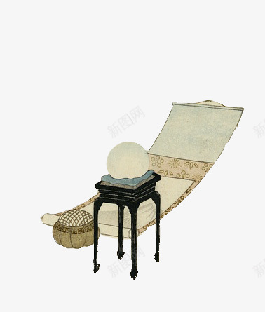 手绘古风壁画装饰png免抠素材_88icon https://88icon.com 古风 壁画 装饰