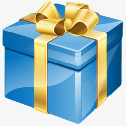 蓝色礼物包装盒装饰png免抠素材_88icon https://88icon.com 包装盒 礼物 蓝色 装饰