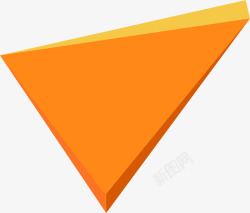 橙色三角形背景素材