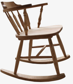复古中式实木摇摇椅素材