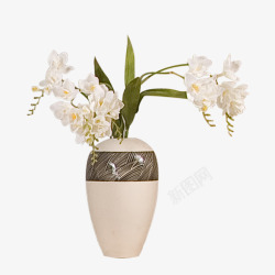一个花瓶七朵花素材