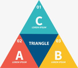 手绘三角形PPT矢量图素材