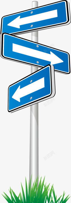 公路指示牌蓝色指示牌图高清图片