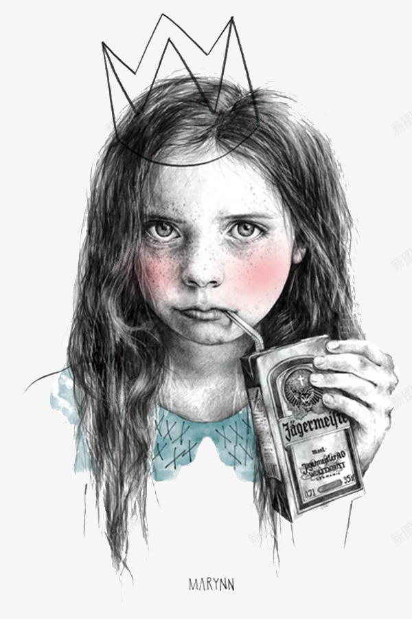 喝牛奶的女孩png免抠素材_88icon https://88icon.com 唯美彩妆 时尚彩绘 美术绘画 装饰画